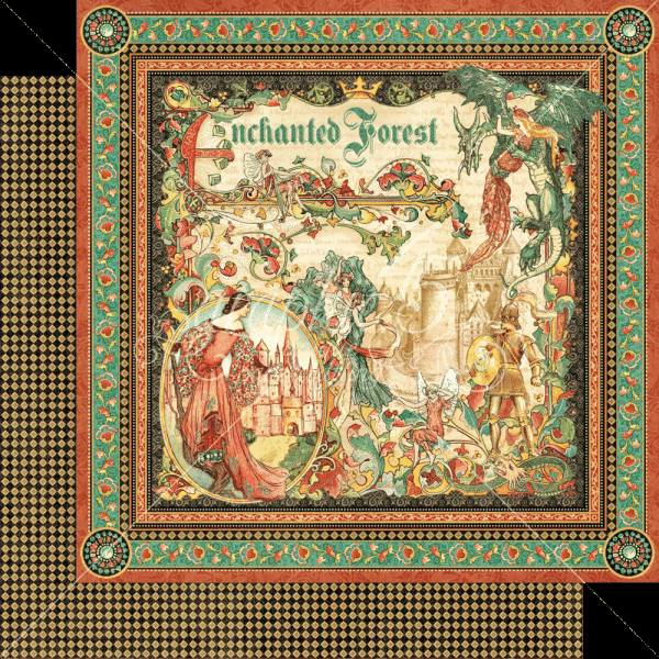 Graphic 45 - Designpapier "Enchanted Forest" Deluxe Collectors Edition 12x12 Inch - 24 Bogen