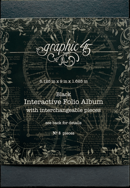 Graphic 45 - Interactive Folio Album "Black"