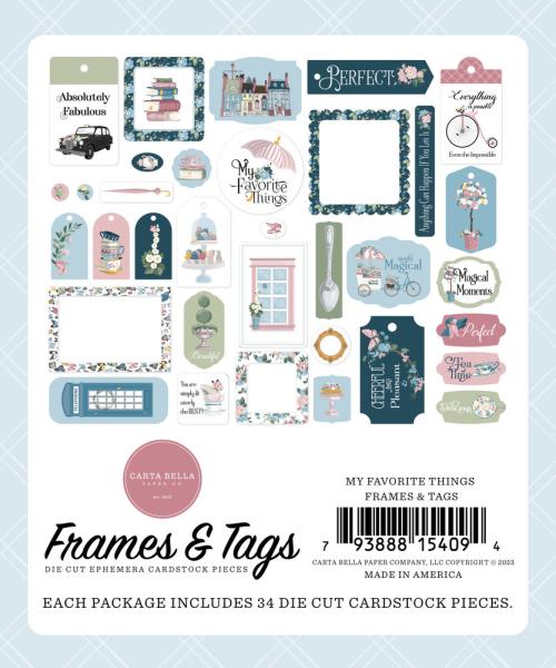Carta Bella - Stanzteile & Anhänger "My Favorite Things" Ephemera Frames & Tags