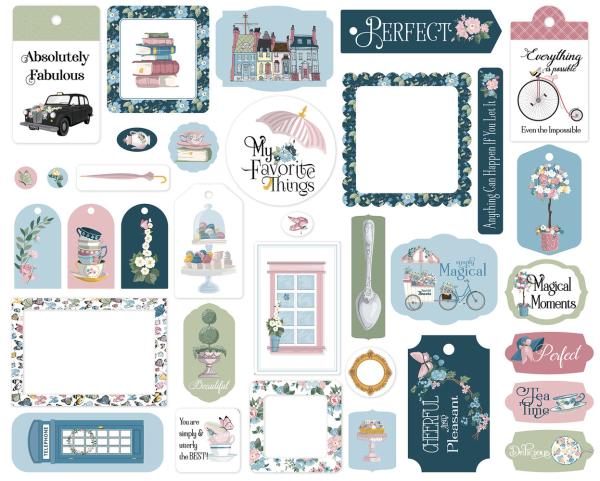 Carta Bella - Stanzteile & Anhänger "My Favorite Things" Ephemera Frames & Tags