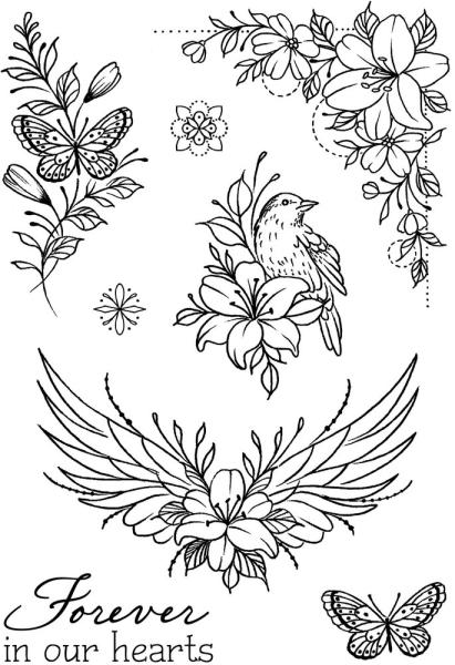 Creative Expressions - Stempelset A6 "Tranquil Garden" Clear Stamps