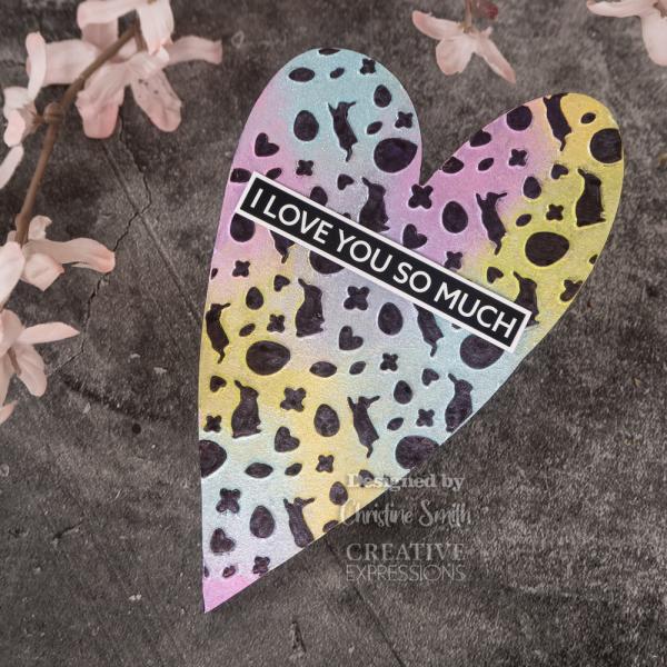 Creative Expressions - Schablone "Happy Hopping" Stencil Slimline