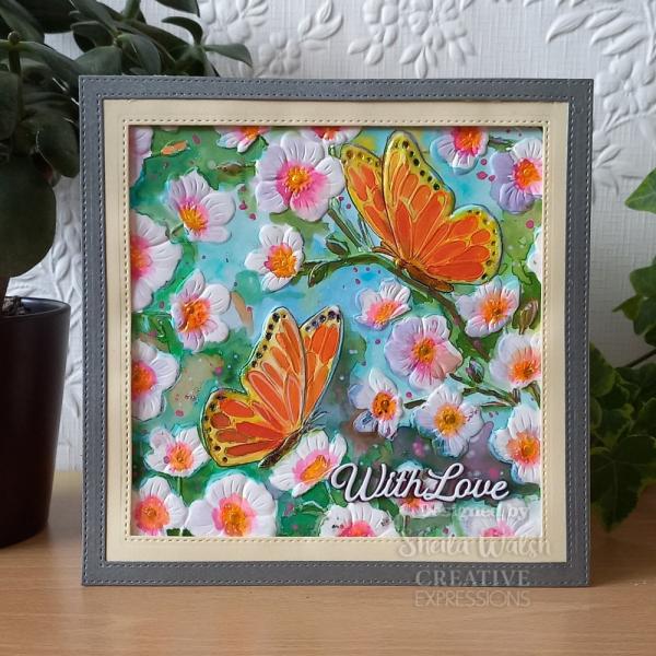 Creative Expressions - 3D Embossingfolder 6x6 Inch "Butterfly Garden" Prägefolder 