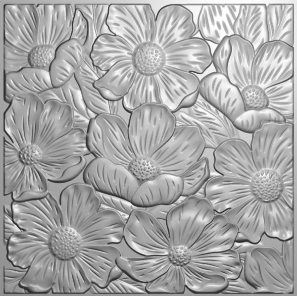 Creative Expressions - 3D Embossingfolder 6x6 Inch "Cosmos Bouquet" Prägefolder 
