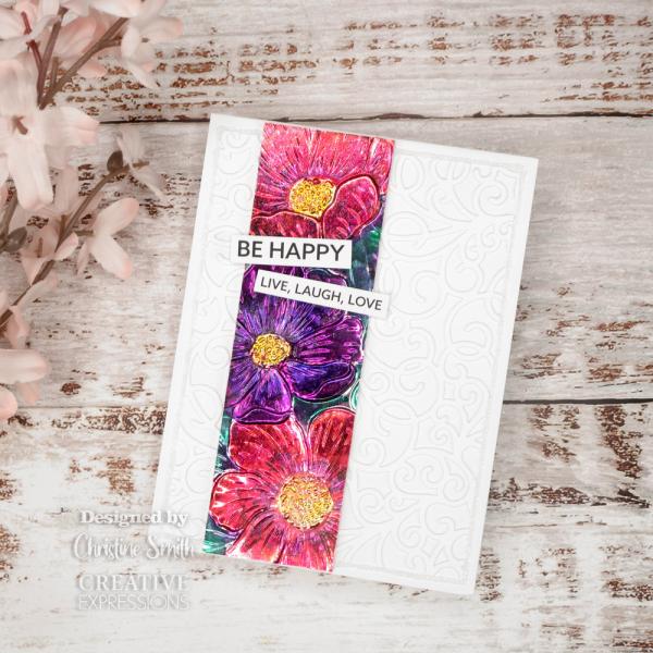 Creative Expressions - 3D Embossingfolder 6x6 Inch "Cosmos Bouquet" Prägefolder 
