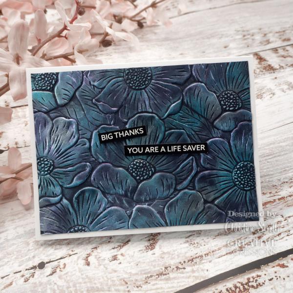 Creative Expressions - 3D Embossingfolder 6x6 Inch "Cosmos Bouquet" Prägefolder 