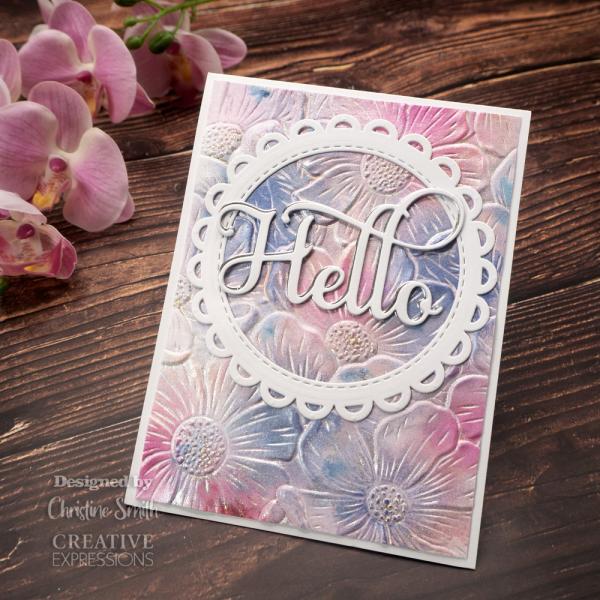 Creative Expressions - 3D Embossingfolder 6x6 Inch "Cosmos Bouquet" Prägefolder 