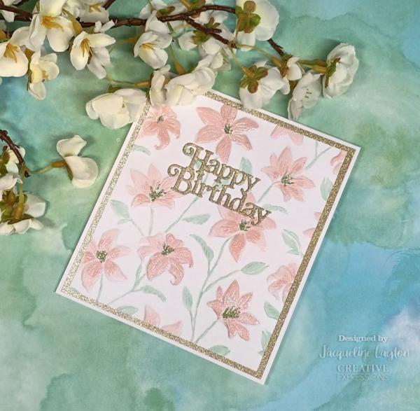 Creative Expressions - 3D Embossingfolder 6x6 Inch "Lovely Lilies" Prägefolder 