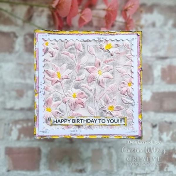 Creative Expressions - 3D Embossingfolder 6x6 Inch "Lovely Lilies" Prägefolder 