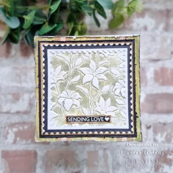 Creative Expressions - 3D Embossingfolder 6x6 Inch "Lovely Lilies" Prägefolder 