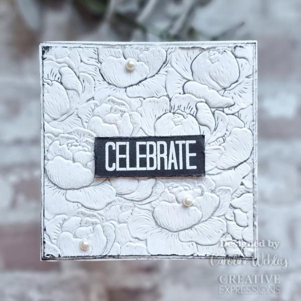 Creative Expressions - 3D Embossingfolder 6x6 Inch "Peony Blooms" Prägefolder 