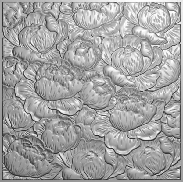 Creative Expressions - 3D Embossingfolder 6x6 Inch "Peony Blooms" Prägefolder 