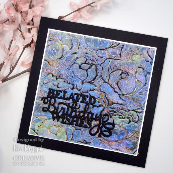Creative Expressions - 3D Embossingfolder 6x6 Inch "Peony Blooms" Prägefolder 