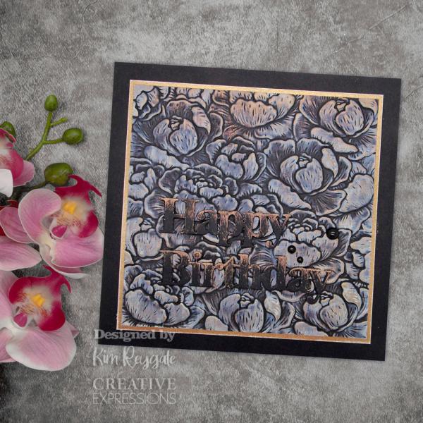Creative Expressions - 3D Embossingfolder 6x6 Inch "Peony Blooms" Prägefolder 