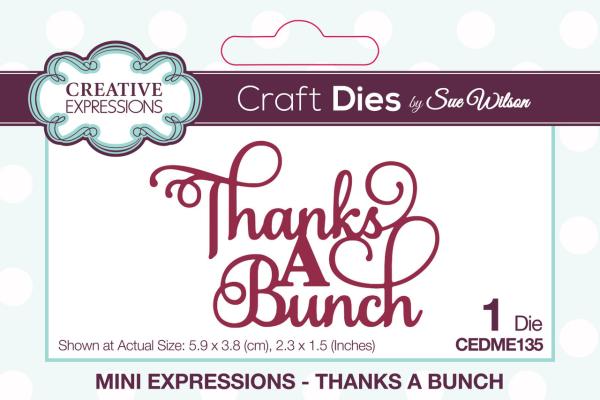 Creative Expressions - Stanzschablone "Thanks A Bunch" Craft Dies Mini