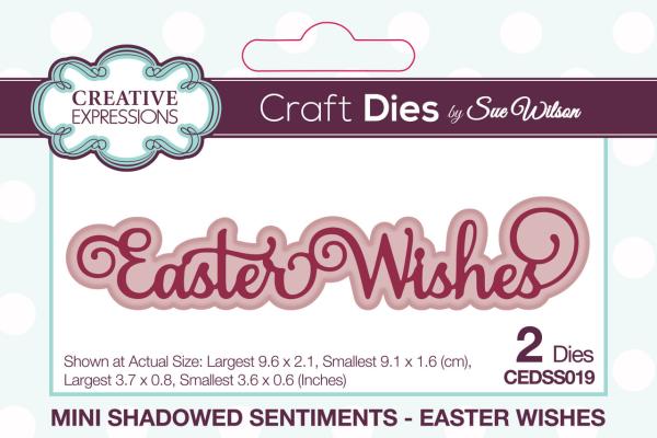 Creative Expressions - Stanzschablone "Shadowed Sentiments Easter Wishes" Craft Dies Mini