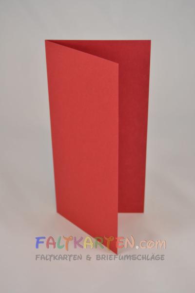Faltkarte DIN Lang 240g/m² in weihnachtsrot