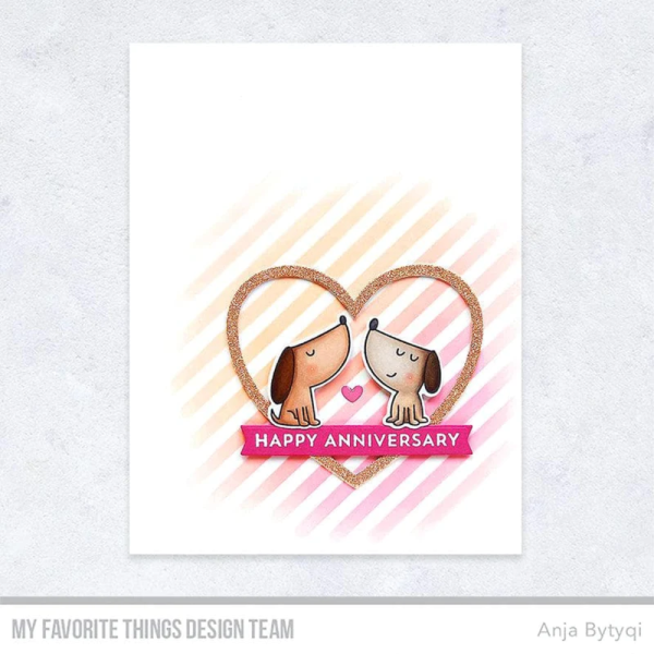 My Favorite Things - Schablone 6x6 Inch "Diagonal Stripes" Stencil
