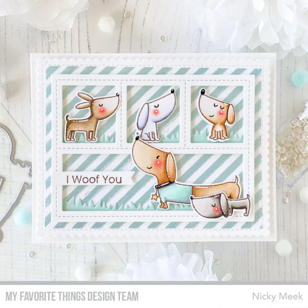 My Favorite Things - Schablone 6x6 Inch "Diagonal Stripes" Stencil
