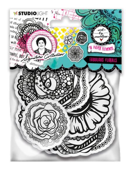 Art By Marlene - Stanzteile "Fabulous Florals" Essentials Die Cuts Paper Tags