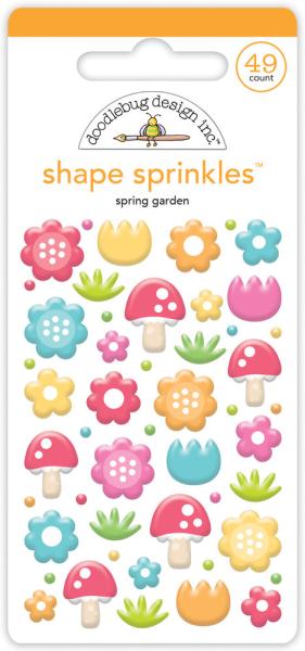 Doodlebug Design - Epoxy Sticker "Spring Garden" Shape Sprinkles