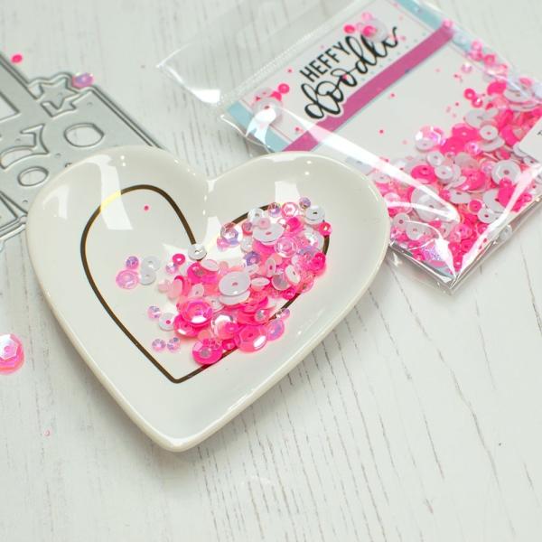 Heffy Doodle - Pailetten "Tickled Pink" Sparkle Mix