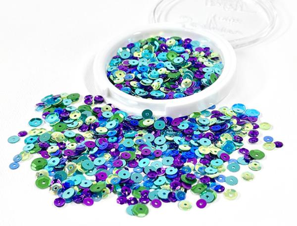Picket Fence Studios - Pailletten - Streuteile "Peacock Tails" Sequin Mix
