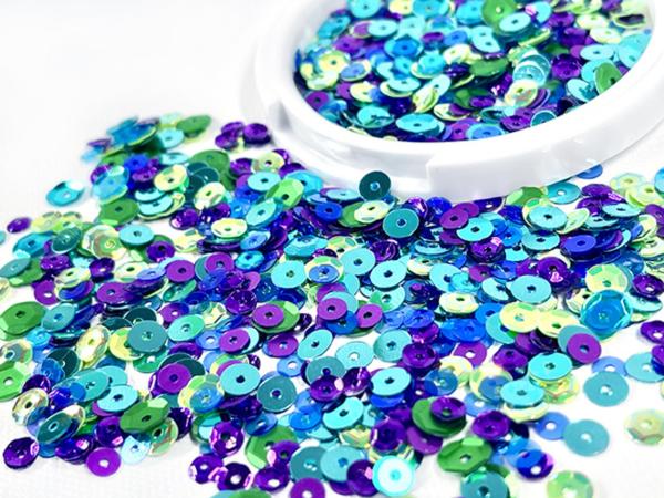 Picket Fence Studios - Pailletten - Streuteile "Peacock Tails" Sequin Mix