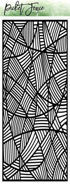 Picket Fence Studios - Schablone "Pathways" Slim Line Stencil 4x10 Inch