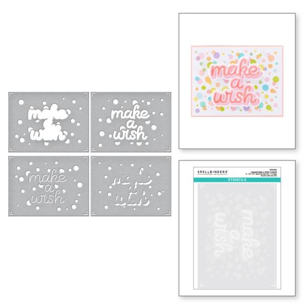Spellbinders - Schablone "Make a Wish Confetti" Stencil