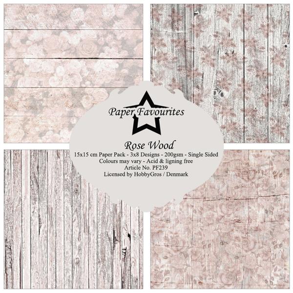 Paper Favourites - Designpapier "Rose Wood" Paper Pack 6x6 Inch - 24 Bogen