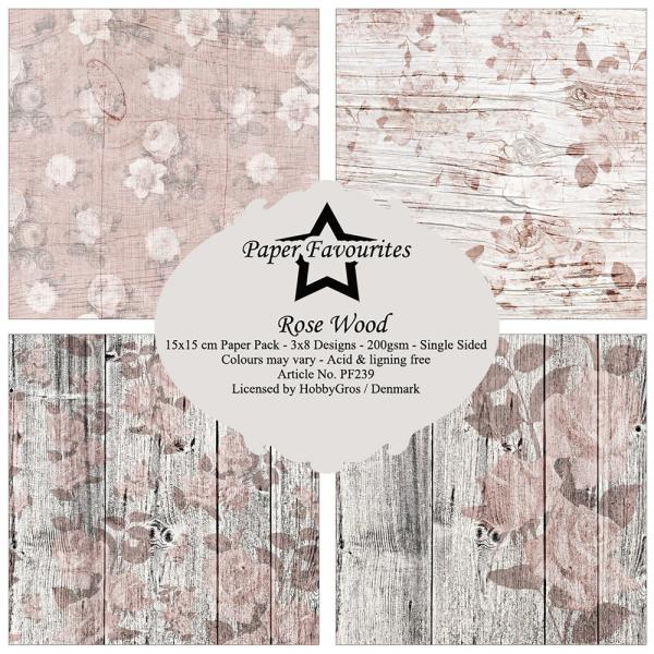 Paper Favourites - Designpapier "Rose Wood" Paper Pack 6x6 Inch - 24 Bogen