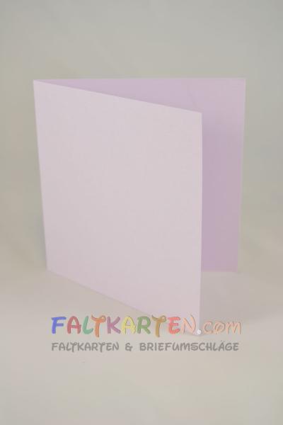 Doppelkarte - Faltkarte 10x10cm, 240g/m² in pastell-lila