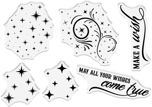 Crafters Companion - Stempelset & Stanzschablone "Make a Wish " Stamp & Dies