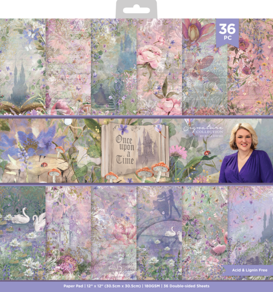 Crafters Companion - Designpapier "Once Upon a Time" Paper Pack 12x12 Inch - 36 Bogen