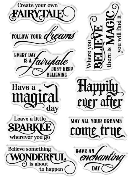 Crafters Companion - Stempelset "Every Day is a Fairytale" Clear Stamps