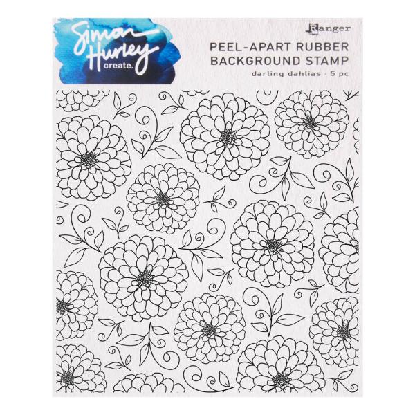 Spellbinders - Gummistempel "Darling Dahlias" Cling Stamps Ranger by Simon Hurley