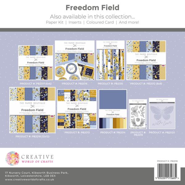 The Paper Boutique - Designpapier "Freedom Field" Decorative Paper 12x12 Inch 30 Bogen