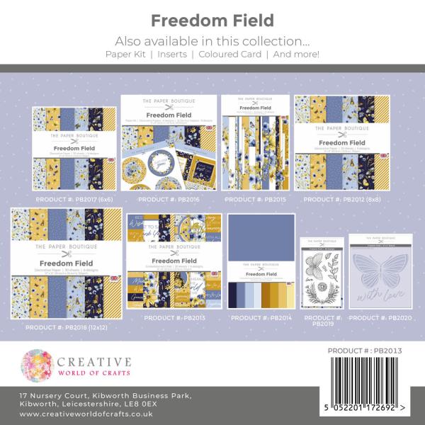 The Paper Boutique - Designpapier "Freedom Field" Embellishment Pad 8x8 Inch - 30 Bogen