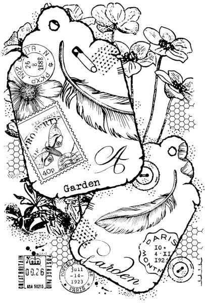Woodware - Stempel "Two Tags" Clear Stamps