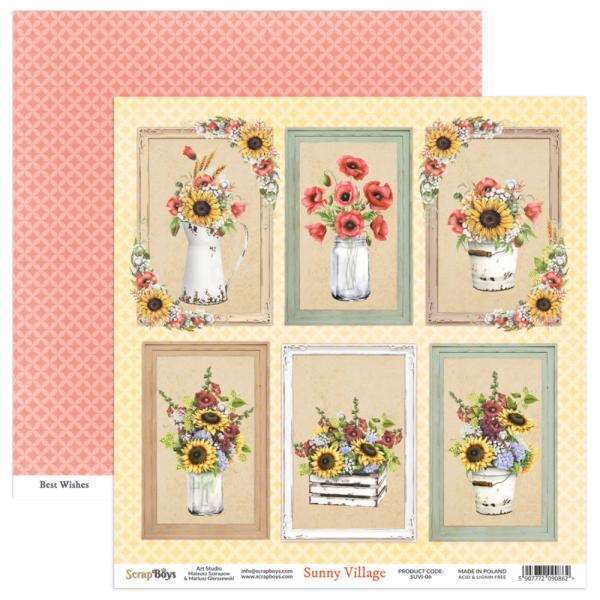 ScrapBoys - Designpapier "Sunny Village" Paper Pack 12x12 Inch - 12 Bogen