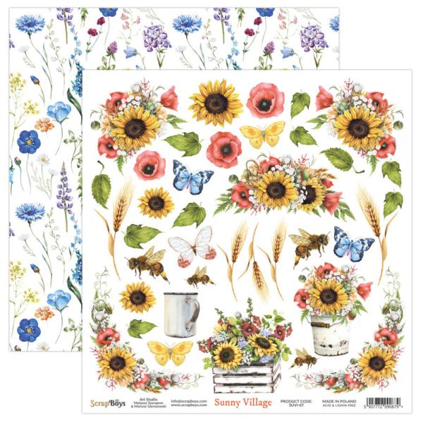 ScrapBoys - Designpapier "Sunny Village" Paper Pack 12x12 Inch - 12 Bogen