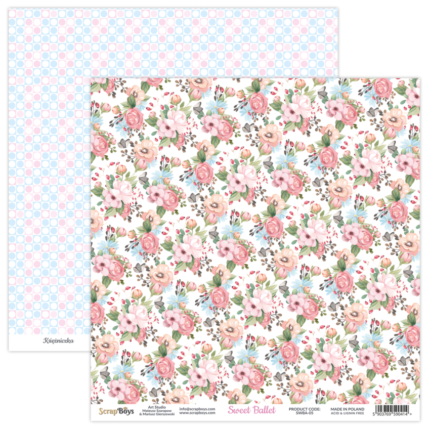 ScrapBoys - Designpapier "Sweet Ballet" Paper Pack 6x6 Inch - 24 Bogen