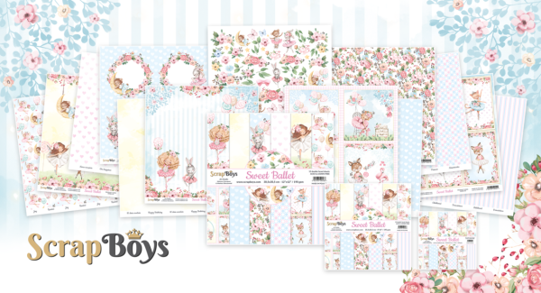 ScrapBoys - Designpapier "Sweet Ballet" Paper Pack 6x6 Inch - 24 Bogen