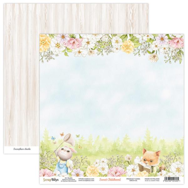 ScrapBoys - Designpapier "Sweet Childhood" Paper Pack 6x6 Inch - 24 Bogen