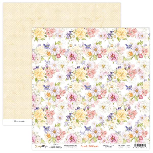 ScrapBoys - Designpapier "Sweet Childhood" Paper Pack 6x6 Inch - 24 Bogen