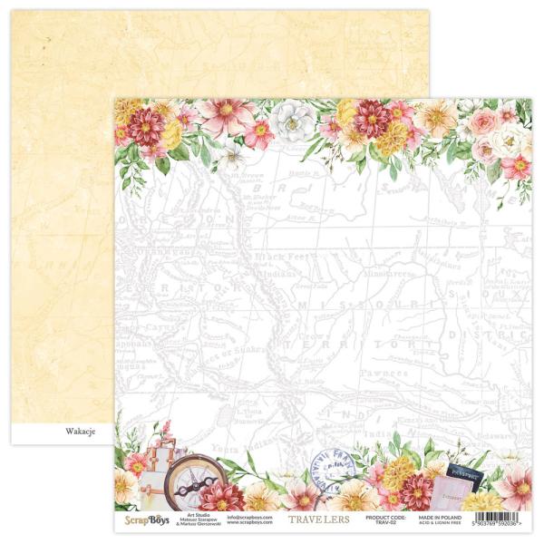 ScrapBoys - Designpapier "Travelers" Paper Pack 6x6 Inch - 24 Bogen