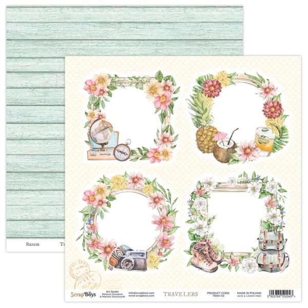 ScrapBoys - Designpapier "Travelers" Paper Pack 6x6 Inch - 24 Bogen
