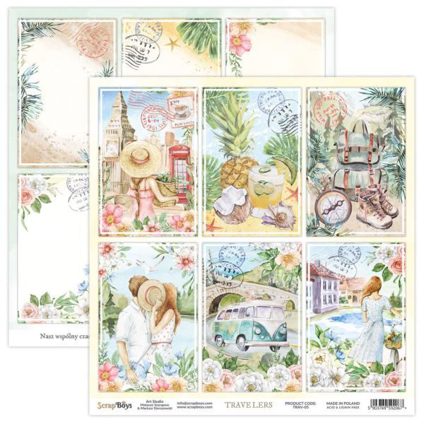 ScrapBoys - Designpapier "Travelers" Paper Pack 6x6 Inch - 24 Bogen