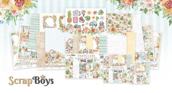 ScrapBoys - Designpapier "Travelers" Paper Pack 6x6 Inch - 24 Bogen